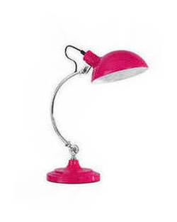 Hot Pink and Chrome Table Lamp.